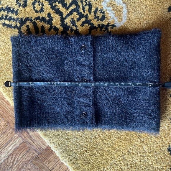 JACQUEMUS Black Fuzzy Cropped Strapless Top Size M - Picture 5 of 6